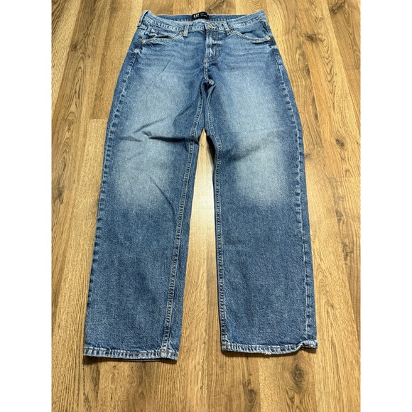GAP Denim - GAP Jeans Women Size 8/29R Blue Denim Jeans High Rise Straight Leg 90s Loose